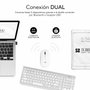 Subblim Combo Dual Prestige Extendido Plata/Blanco (Teclado y Ratón Inalámbrico)