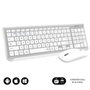 Subblim Combo Dual Prestige Extendido Plata/Blanco (Teclado y Ratón Inalámbrico)