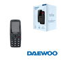 Daewoo Senior Teléfono Móvil con Pantalla 2.4", Base de Carga, Cámara, Radio FM, Botón SOS, Linterna, Negro