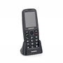 Daewoo Senior Teléfono Móvil con Pantalla 2.4", Base de Carga, Cámara, Radio FM, Botón SOS, Linterna, Negro
