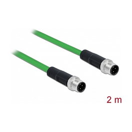 DeLOCK Cable de red M12 D-codificado 4 pin de conector a conector TPU 2 m