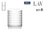 LAV Set de 6 Vasos Largos Apilables Tessa 500cc