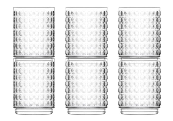 LAV Set de 6 Vasos Largos Apilables Tessa 500cc