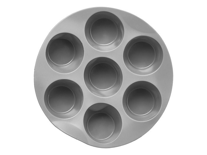 Kinvara Molde Freidora de Aire de Silicona Gris con 7 Compartimentos 21x21x4 cm (Set de 24)