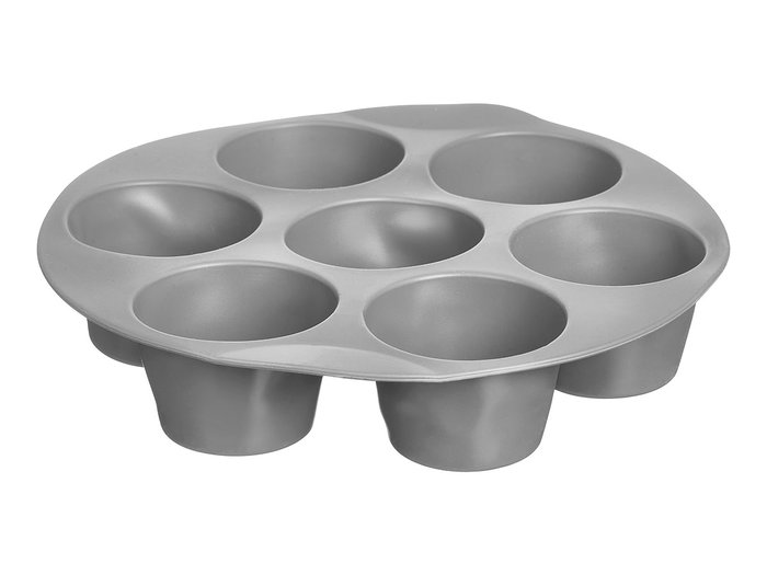 Kinvara Molde Freidora de Aire de Silicona Gris con 7 Compartimentos 21x21x4 cm (Set de 24)