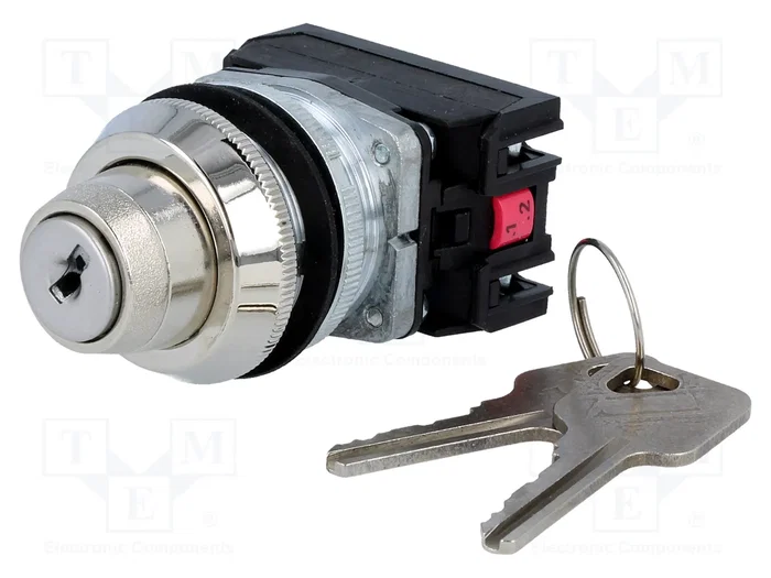 PROMET Interruptor Rotativo con Llave NEF30-BXY 30mm NC + NA PROMET Interruptor Rotativo con Llave NEF30-BXY 30mm NC + NA