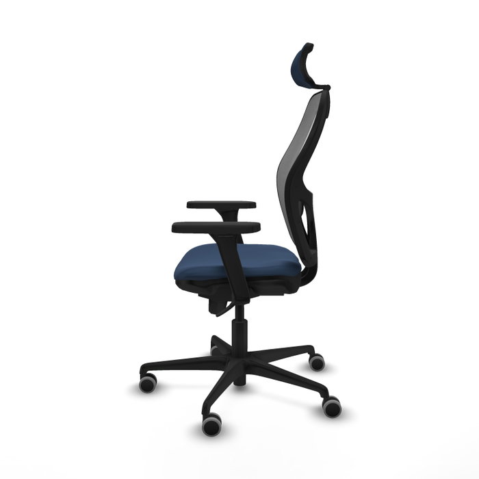 PIQUERAS Y CRESPO Silla de oficina Jorquera con mecanismo Sincro, Azul marino y Gris