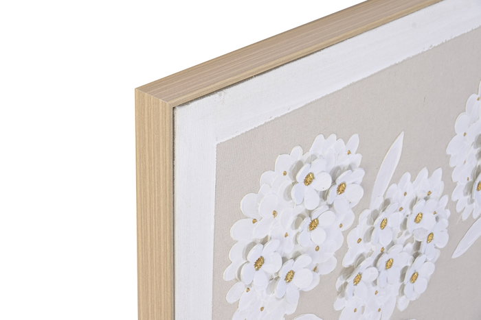 DKD Home Decor Cuadro Lienzo MDF Flores Surtido de 2 Unidades