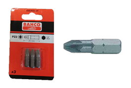 BAHCO Juego de puntas Pozidriv S/PZ-2-3P de 3 unidades