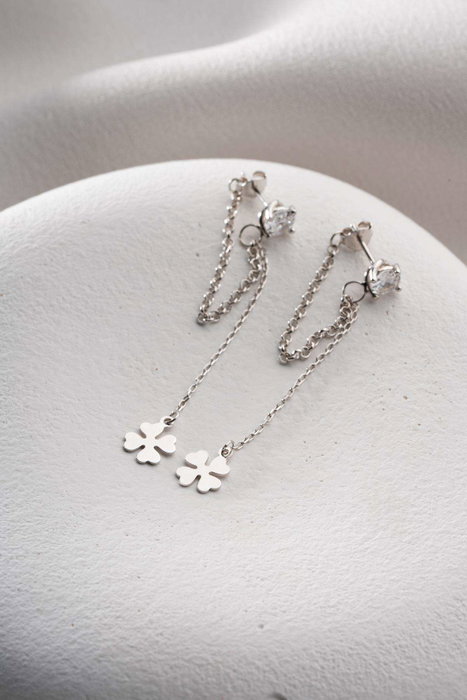 Heliophilia Silver NRZ1000269 Pendientes de Plata de Ley, Elegantes, 5cm Longitud, 0.5cm Ancho, Plateado
