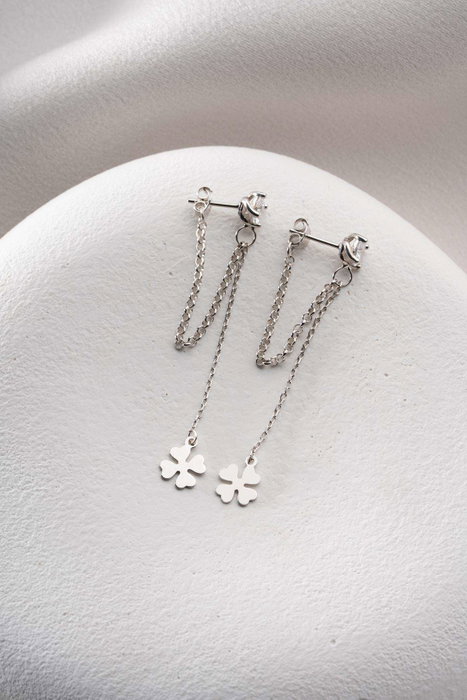 Heliophilia Silver NRZ1000269 Pendientes de Plata de Ley, Elegantes, 5cm Longitud, 0.5cm Ancho, Plateado