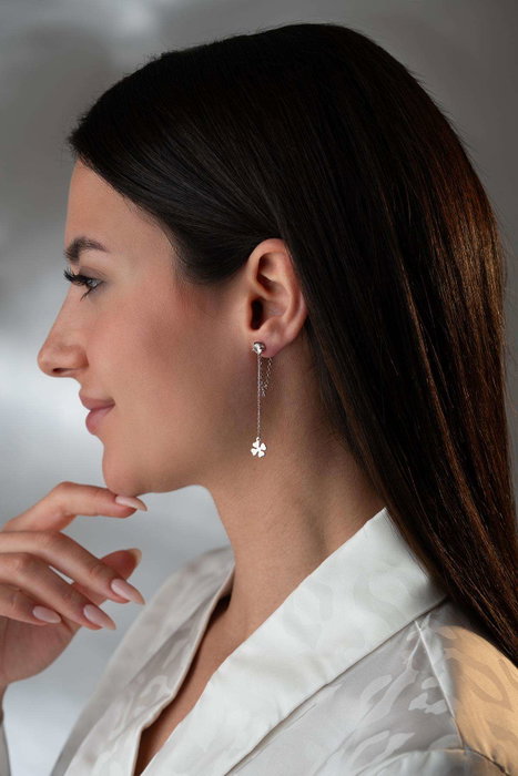 Heliophilia Silver NRZ1000269 Pendientes de Plata de Ley, Elegantes, 5cm Longitud, 0.5cm Ancho, Plateado