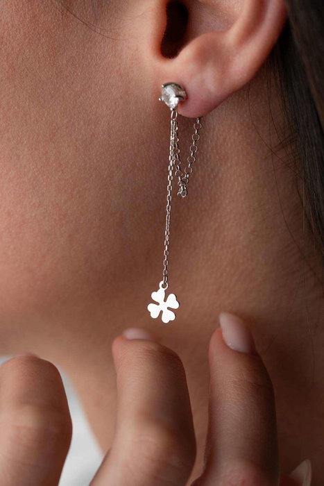 Heliophilia Silver NRZ1000269 Pendientes de Plata de Ley, Elegantes, 5cm Longitud, 0.5cm Ancho, Plateado