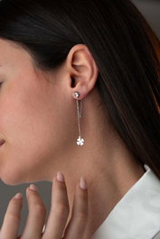 Heliophilia Silver NRZ1000269 Pendientes de Plata de Ley, Elegantes, 5cm Longitud, 0.5cm Ancho, Plateado