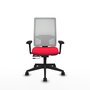 PIQUERAS Y CRESPO Silla de oficina Horna con mecanismo Sincro/Traslack, Rojo y Blanco