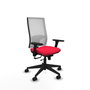 PIQUERAS Y CRESPO Silla de oficina Horna con mecanismo Sincro/Traslack, Rojo y Blanco