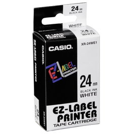 Casio XR-24WE1 Cinta de 24 mm Negro sobre Blanco