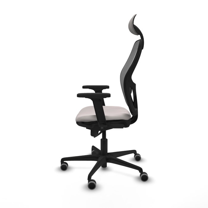 PIQUERAS Y CRESPO Silla de oficina Jorquera con mecanismo Sincro, Blanco y Gris