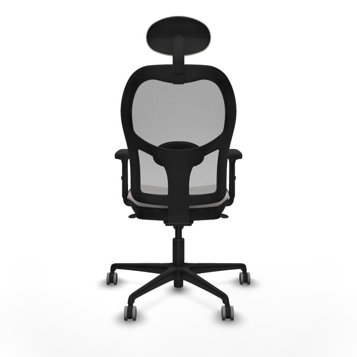 PIQUERAS Y CRESPO Silla de oficina Jorquera con mecanismo Sincro, Blanco y Gris