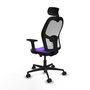 PIQUERAS Y CRESPO Silla de oficina Jorquera Sincro/Traslack Lila y Blanco