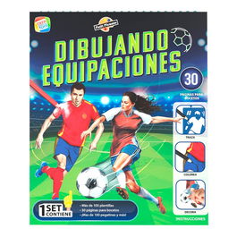 CEFA Dibujando Equipaciones Petit Picasso 00569 Set de Diseño de Equipaciones de Fútbol con Pinturas y Pegatinas