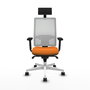 PIQUERAS Y CRESPO Silla de oficina Horna Naranja y Blanco