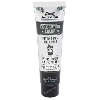 Hairgum COLORATION Tinte para Barba y Cabello 6.1-Rubio Ceniza 60 g