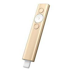 Logitech Spotlight Mando a Distancia Universal Inalámbrico Bluetooth para PC, Oro