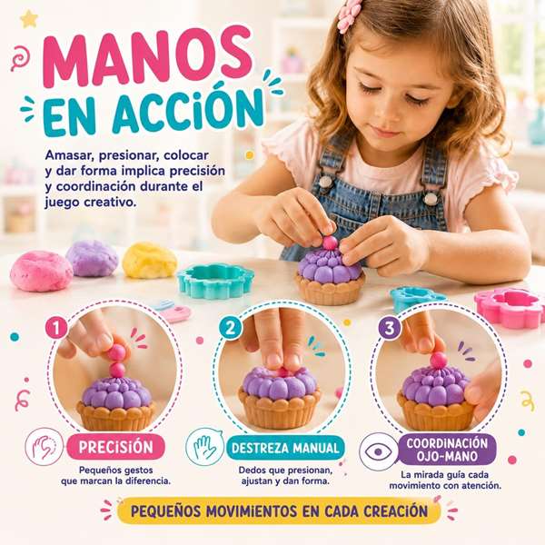 Jugatoys - pequeñ@sartistas Juego de plastilina Hora del té, 36 piezas