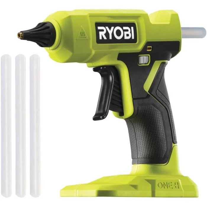 Ryobi Pistola de Pegamento RGLU18-0 - 18V - Indicador de Calentamiento - Variador de Velocidad en el Gatillo - 3 Barras de Pegamento Incluidas Ryobi Pistola de Pegamento RGLU18-0 - 18V - Indicador de Calentamiento - Variador de Velocidad en el Gatillo - 3 Barras de Pegamento Incluidas