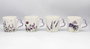 DKD Home Decor Juego de Tazas de Porcelana Lavanda 400ml, Malva y Blanco, Pack de 12
