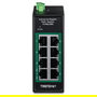 TRENDnet TI-PGLC80 Switch Industrial 8 Puertos Gigabit PoE+ No Administrado Montaje en Carril DIN - Negro