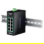 TRENDnet TI-PGLC80 Switch Industrial 8 Puertos Gigabit PoE+ No Administrado Montaje en Carril DIN - Negro