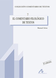 ARCO-LIBROS, El comentario filológico de textos - Manuel Ariza Viguera