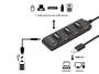 Equip Hub USB 2.0 con 7 Puertos, Negro