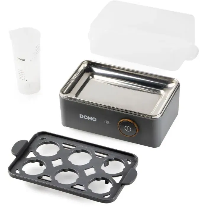 Domo DO9283EK Cocedor de Huevos, 400 W, 6 Huevos, Gris