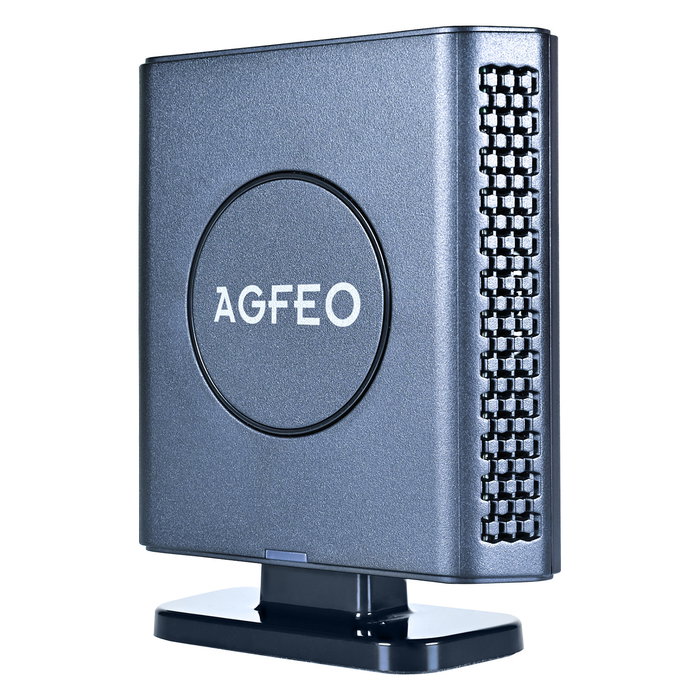 AGFEO DECT IP-Basis pro XS schwarz Base DECT IP para hasta 20 auriculares, SIP, IPv4, IPv6, Negro