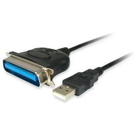 EQUIP Adaptador USB-A a Paralelo EPP.ECP.bidi St/St 1.50m Negro Cable USB a Centronics 36