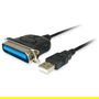 EQUIP Adaptador USB-A a Paralelo EPP.ECP.bidi St/St 1.50m Negro Cable USB a Centronics 36