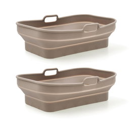 Quid Set de 2 Cestas Plegables Creta Marrón