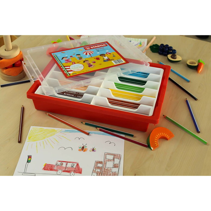 STABILO Lápices de Colores Trio Schoolpack de 96 unidades