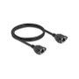 DeLOCK 90784 Cable de extensión de red Cat.6a S/FTP RJ45 hembra a RJ45 hembra 1 m negro
