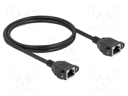 DeLOCK 90784 Prolongador Ethernet Cat 6a S/FTP 1m Negro