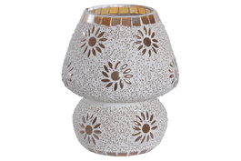DKD Home Decor Lampara Sobremesa Indio Blanco Cobre 13x17x13 cm 4 Unidades