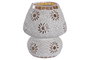 DKD Home Decor Lampara Sobremesa Indio Blanco Cobre 13x17x13 cm 4 Unidades