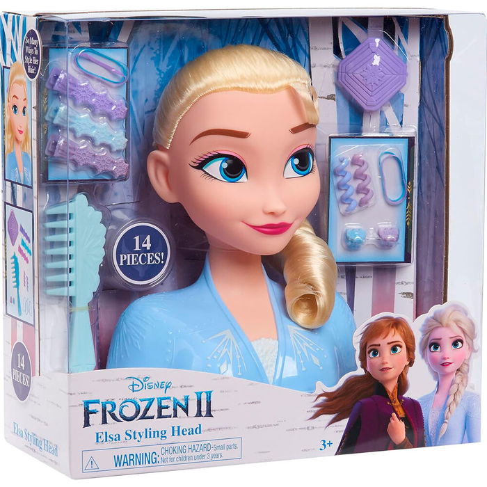 Just Play Busto Elsa 32806 Disney Frozen 2 Básico para Peinar con Accesorios