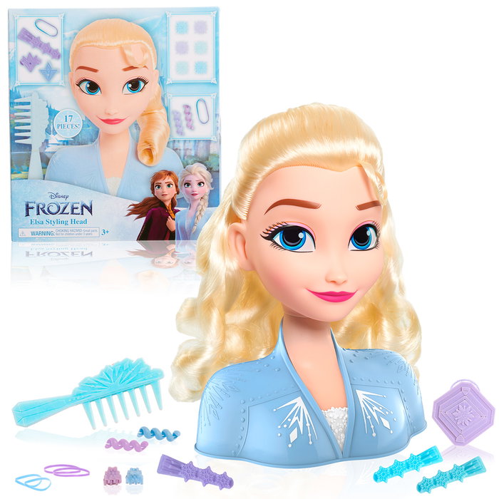 Just Play Busto Elsa Básico Disney Frozen 2 - Cabeza para Peinados con Accesorios, Rubio, +3 años Just Play Busto Elsa Básico Disney Frozen 2 - Cabeza para Peinados con Accesorios, Rubio, +3 años