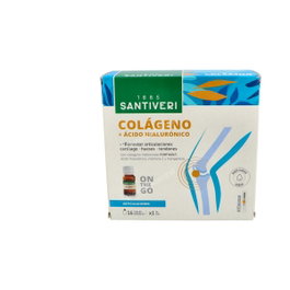 SANTIVERI Artrosin Colágeno Líquido Fortigel con Ácido Hialurónico y Vitamina C - Complemento Alimenticio para Articulaciones - 16 Viales