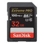 SanDisk Tarjeta Memoria Extreme Pro SDHC 32 GB UHS-I Clase 10 U3 V30 Velocidad 100MB/s Lectura 90MB/s Escritura