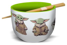 Stor Star Wars: The Mandalorian Bol para Ramen con Palillos Grogu de Cerámica